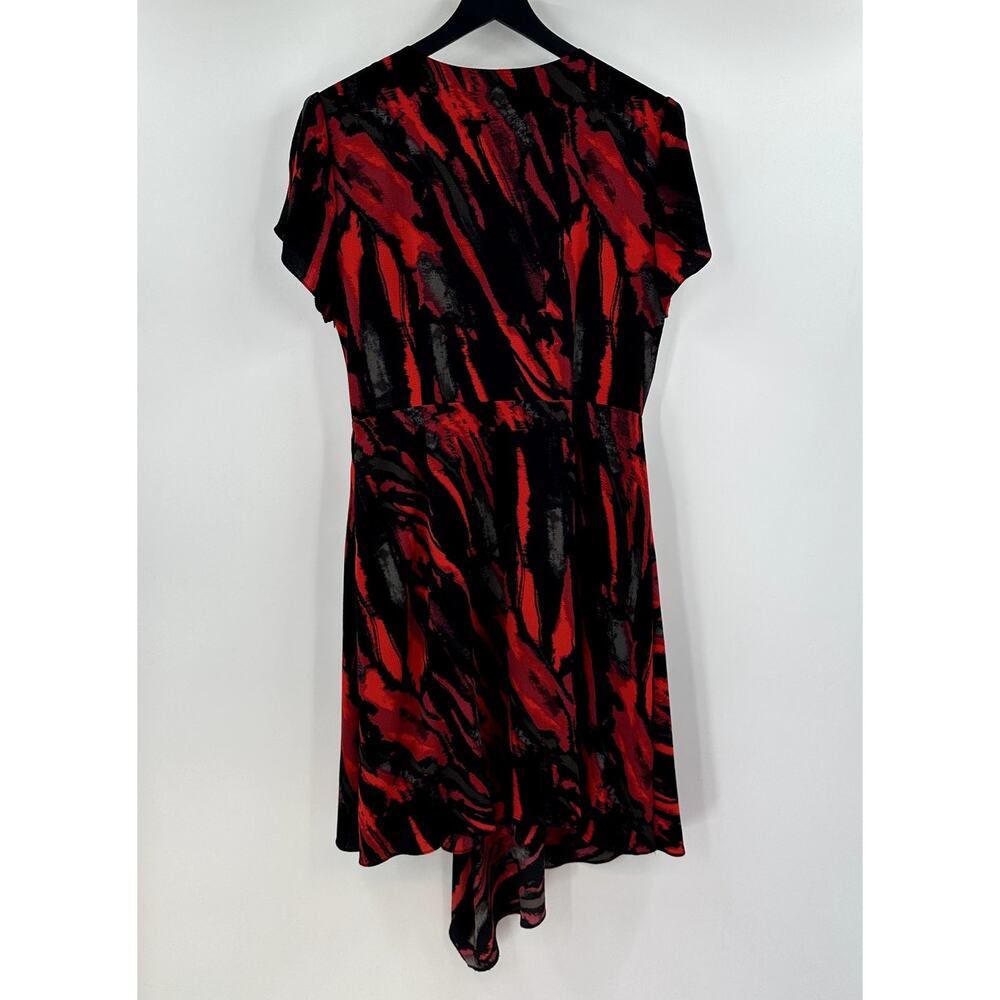 Halston Multicolor Printed V Neck Split Flutter S… - image 8